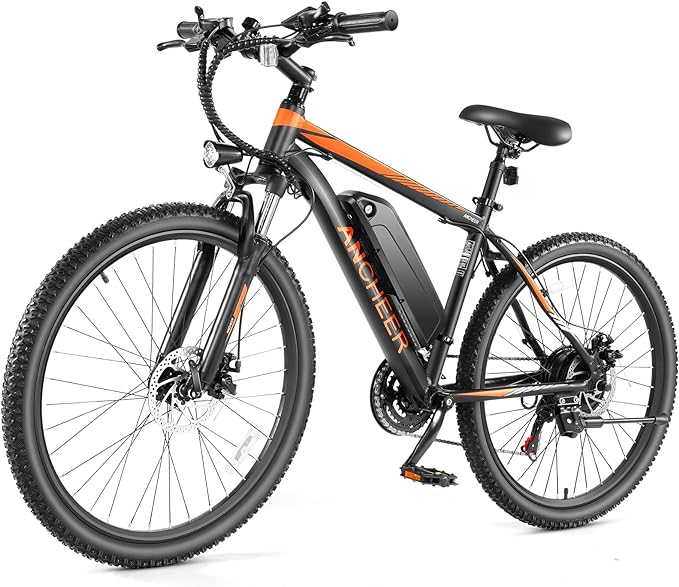 ANCHEER Electric Bike for Adults, [Peak 750W Motor] Electric Mountain Bike, 26" Sunshine Commuter Ebike, 55 Miles 20MPH Electric Bicycle with 48V/374Wh Battery, LCD-Display, 21 Speed